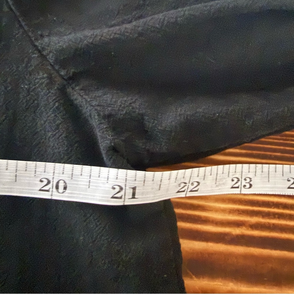 Pretty Garden 100% Cotton Short Sleeve Button Down Embroidered Detail Black L - Picture 3 of 6